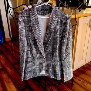 Plaid unlined blazer